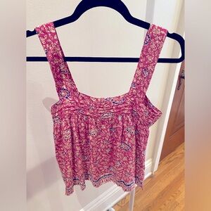Natalie Martin Printed Silk Tank Top